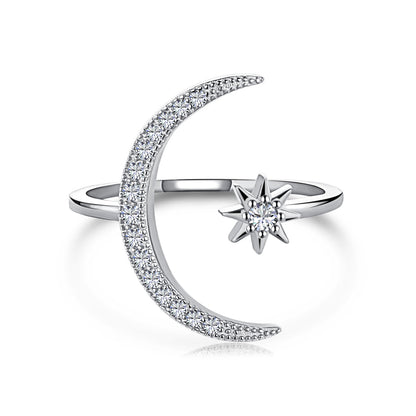[RAFFINE]Eternity Moon & Star Ring