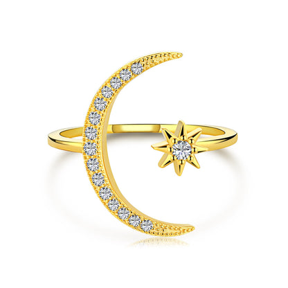 [RAFFINE]Eternity Moon & Star Ring
