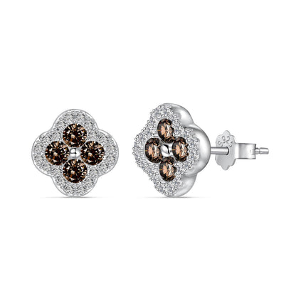 [RAFFINE]Four-Leaf Clover Flower Shaped Earrings