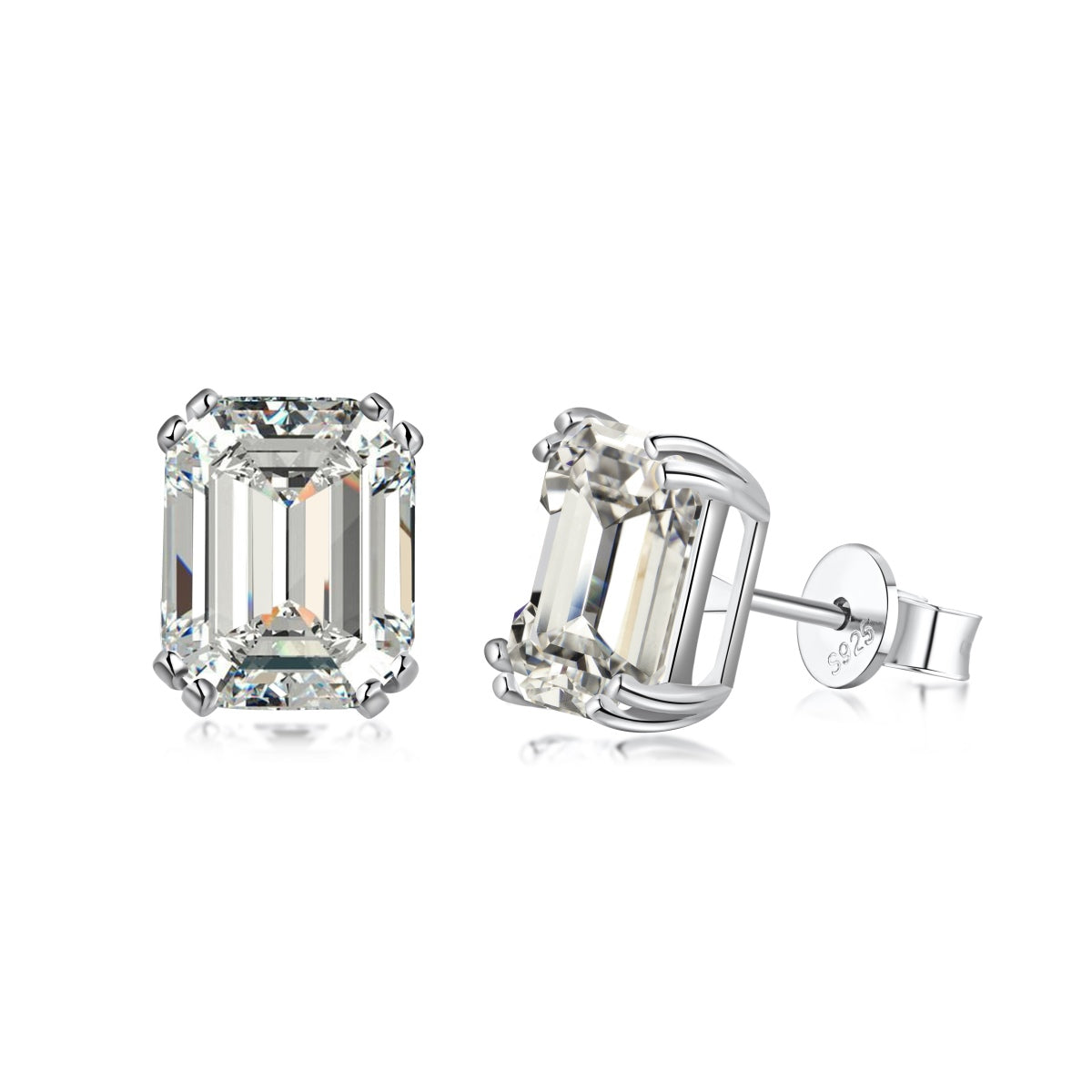 [RAFFINE]Dazzling Square Shape Earrings