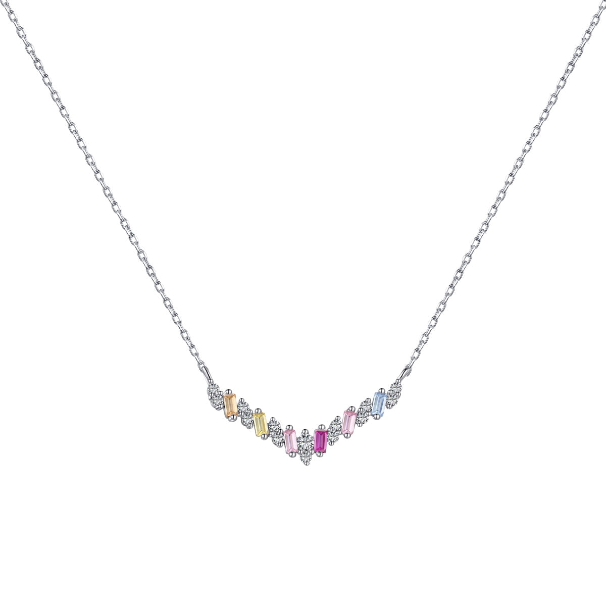[RAFFINE]Dazzling Rainbow Necklace