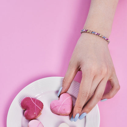 [RAFFINE]Ornate Sparkling Multi Cut Party Bracelet