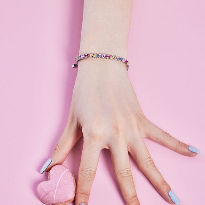 [RAFFINE]Ornate Sparkling Multi Cut Party Bracelet
