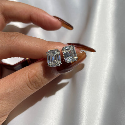 [RAFFINE]Dazzling Square Shape Earrings