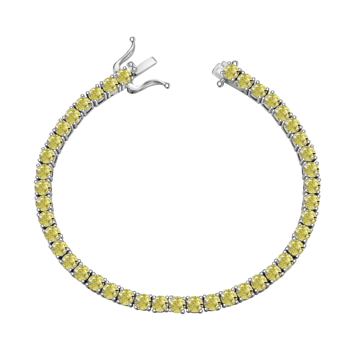 [RAFFINE]Ornate Dazzling Round Cut Tennis Bracelet