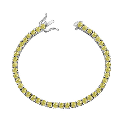 [RAFFINE]Ornate Dazzling Round Cut Tennis Bracelet