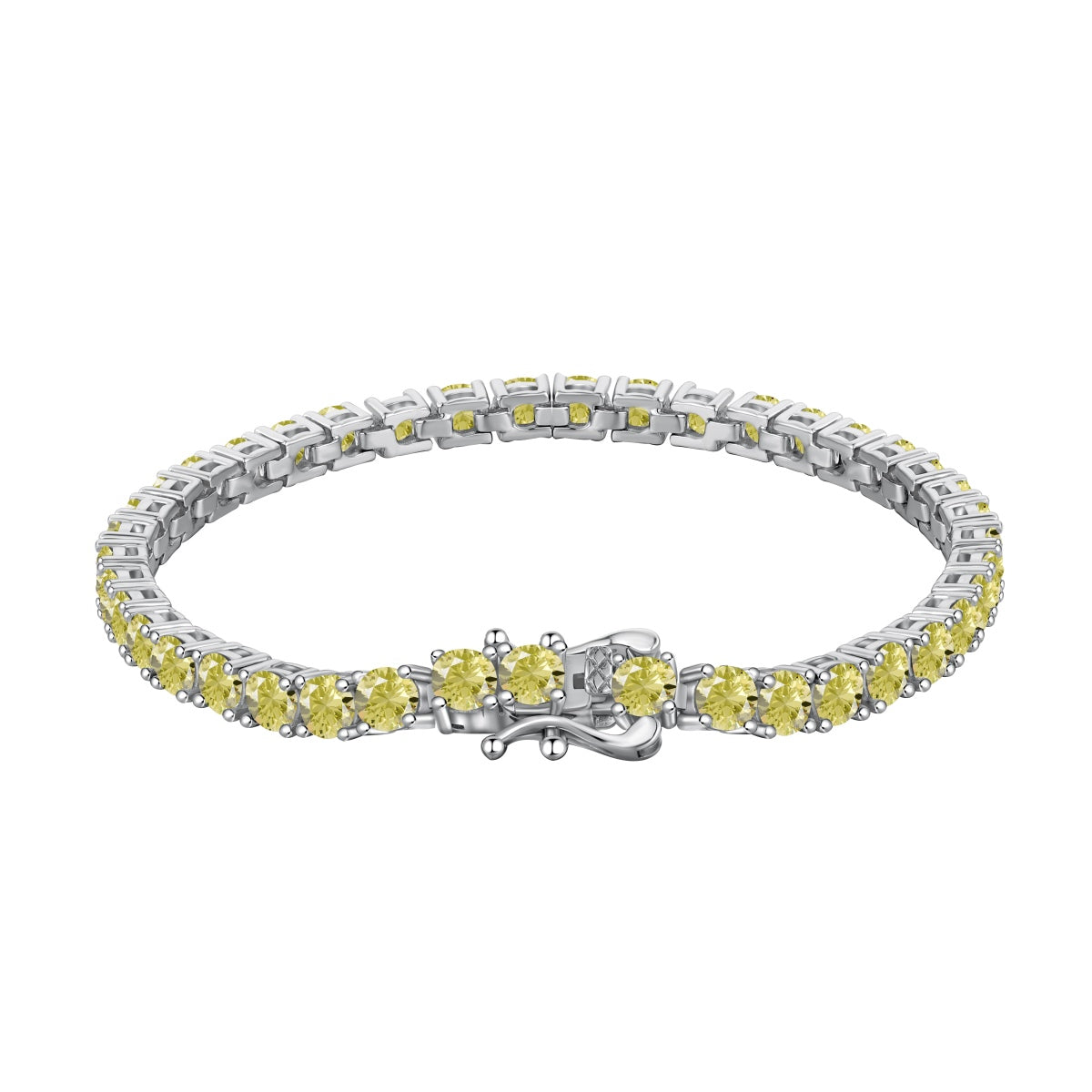 [RAFFINE]Ornate Dazzling Round Cut Tennis Bracelet