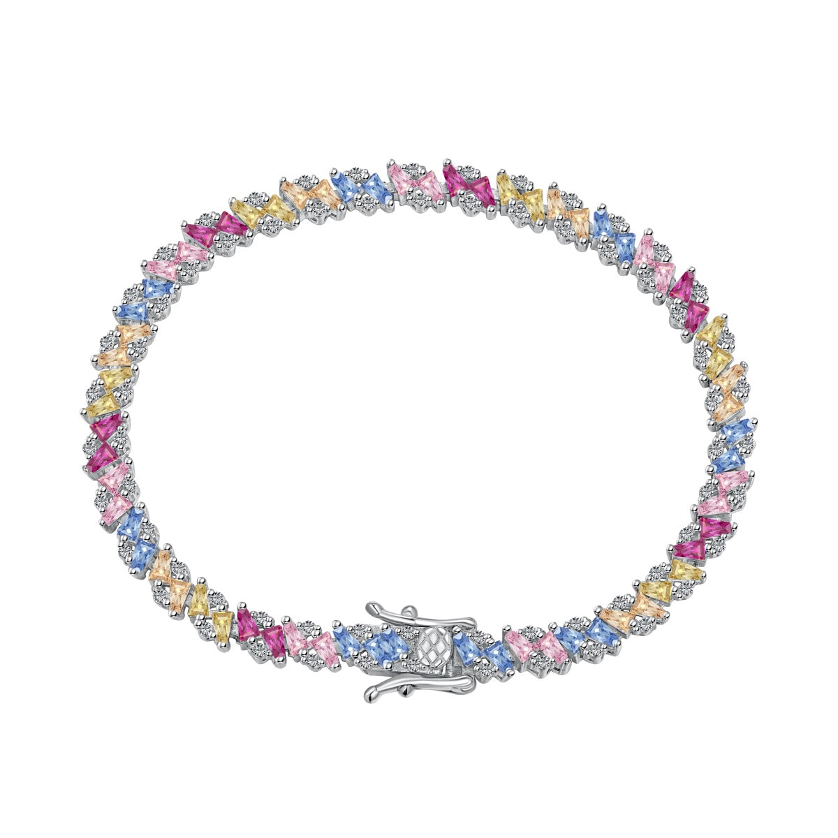 [RAFFINE]Ornate Sparkling Multi Cut Party Bracelet