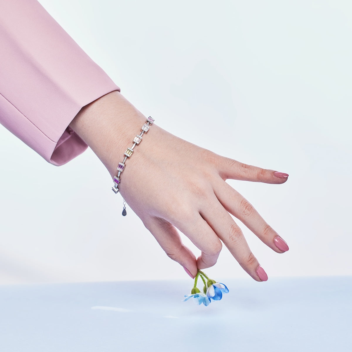 [RAFFINE]Dainty Charming Emerald Cut Daily Bracelet