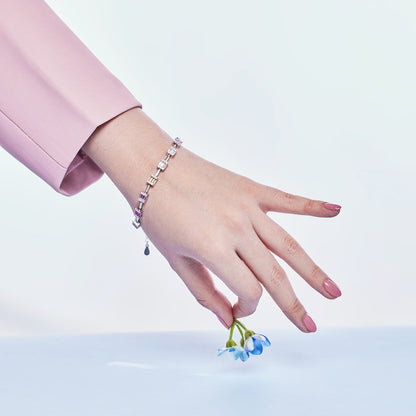 [RAFFINE]Dainty Charming Emerald Cut Daily Bracelet