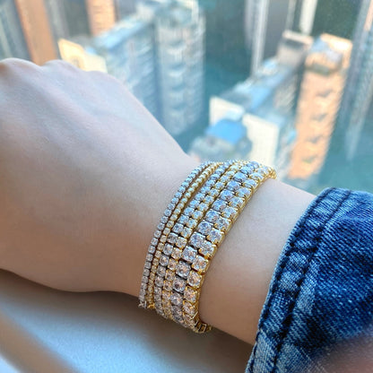 [RAFFINE]Radiant Shinning Princess Cut Tennis Bracelet