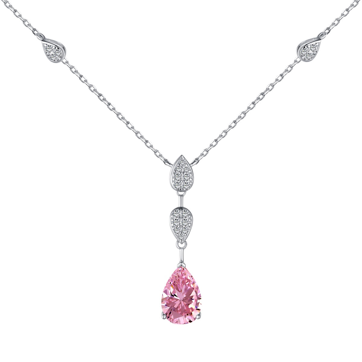[RAFFINE]Dazzling Pear Cut Necklace
