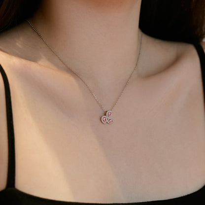 [RAFFINE]Elegant Flower Shape Pear Cut Necklace