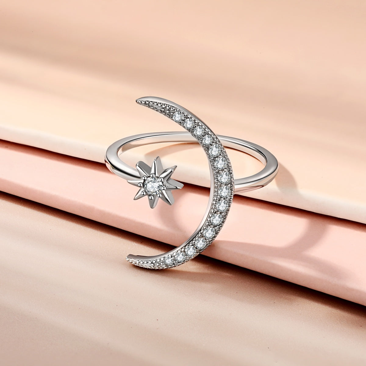 [RAFFINE]Eternity Moon & Star Ring