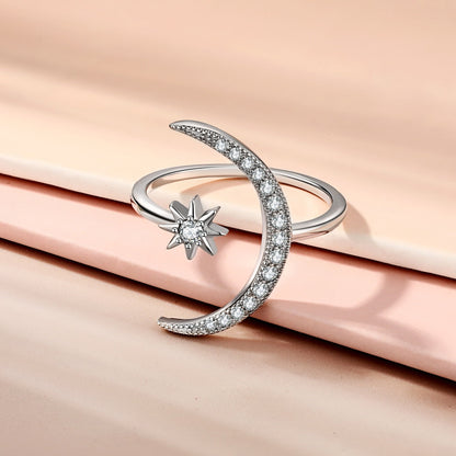 [RAFFINE]Eternity Moon & Star Ring