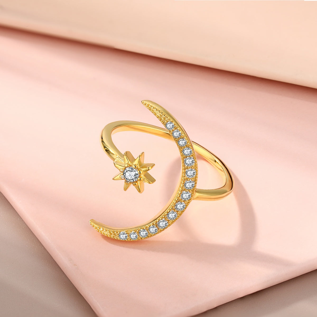 [RAFFINE]Eternity Moon & Star Ring