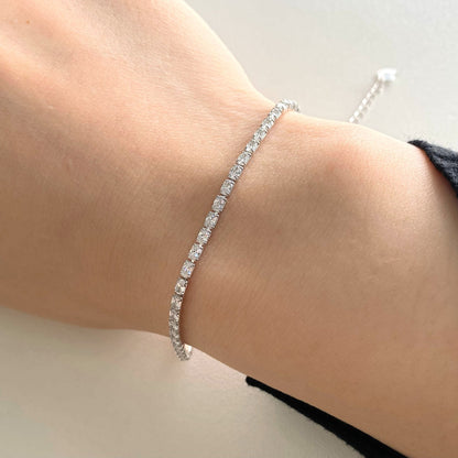 [RAFFINE]Elegant Emerald Cut Daily Bracelet