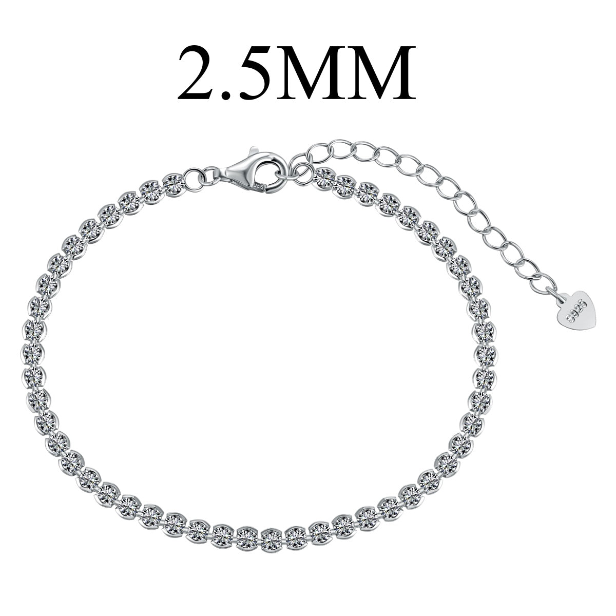 [RAFFINE]Dazzling Sparkling Round Cut Daily Bracelet