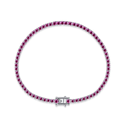 [RAFFINE]Dazzling Colorful Round Cut Daily Bracelet