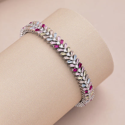 [RAFFINE]Dainty Radiant Emerald Cut Daily Bracelet