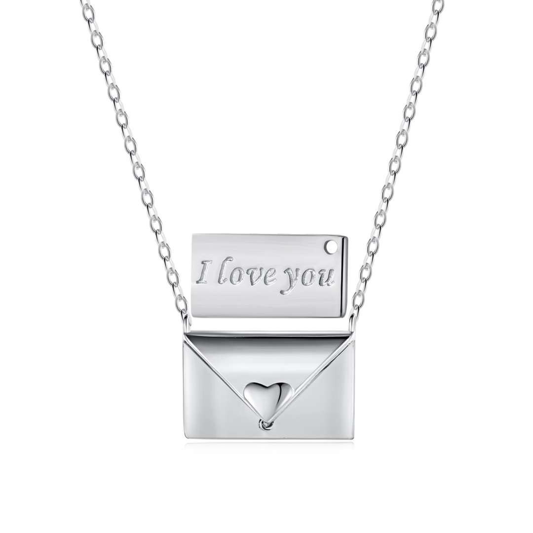 [RAFFINE]Envelope Heart Shape Mother's Day Necklace