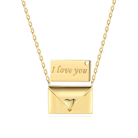 [RAFFINE]Envelope Heart Shape Mother's Day Necklace