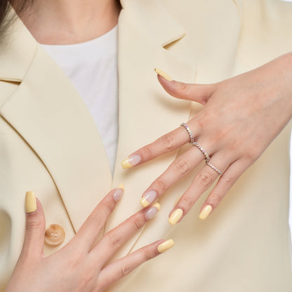 [RAFFINE]Elegant Vivid Round Cut Daily Ring