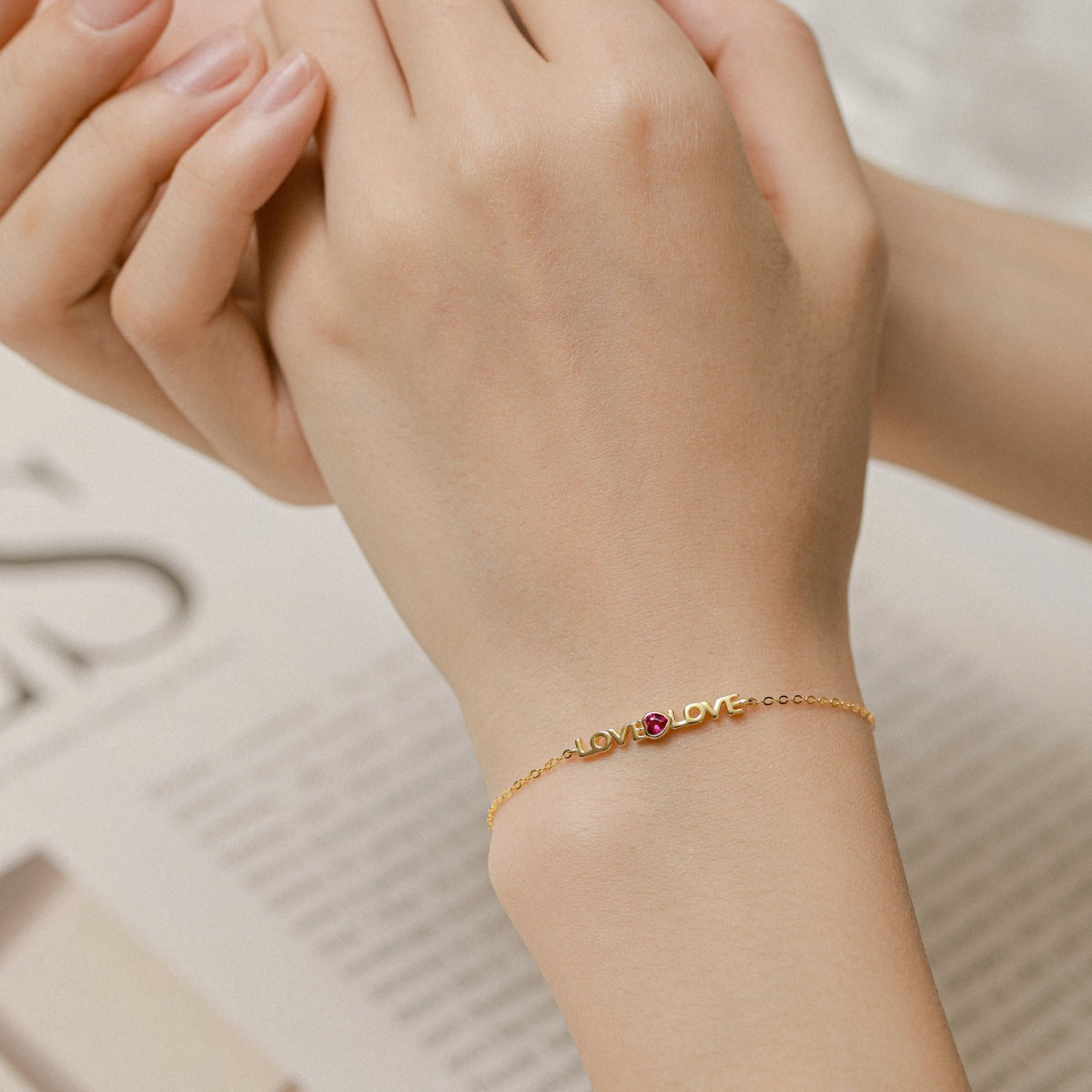[RAFFINE]Romantic Heart Shape Lover Bracelet