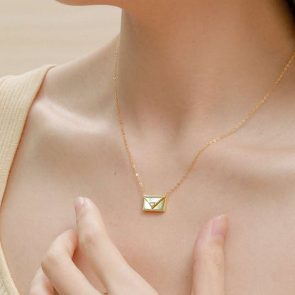 [RAFFINE]Envelope Heart Shape Mother's Day Necklace