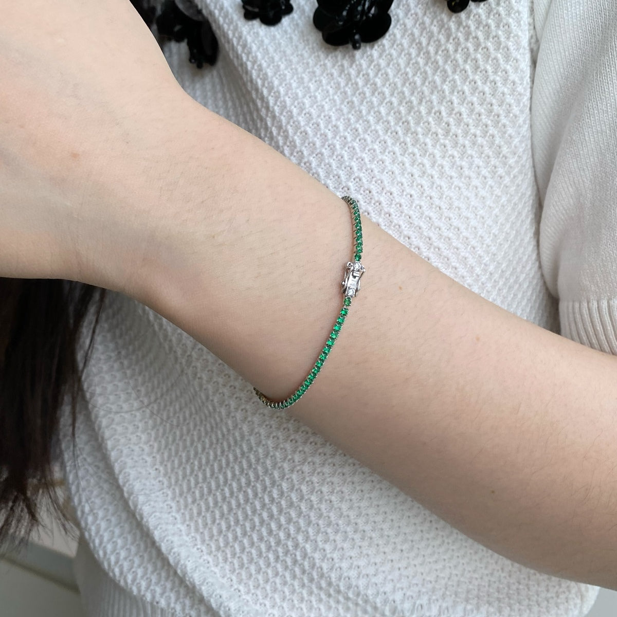 [RAFFINE]Dazzling Colorful Round Cut Daily Bracelet