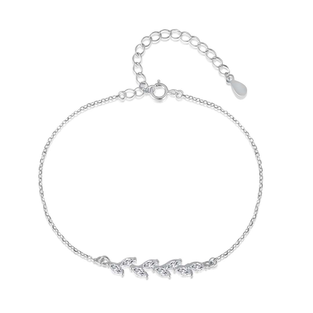 [RAFFINE]Elegant Wheat Leaves Shape Bracelet