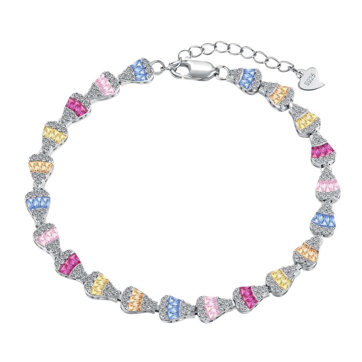 [RAFFINE]Radiant Water Drop Shape Daily Bracelet