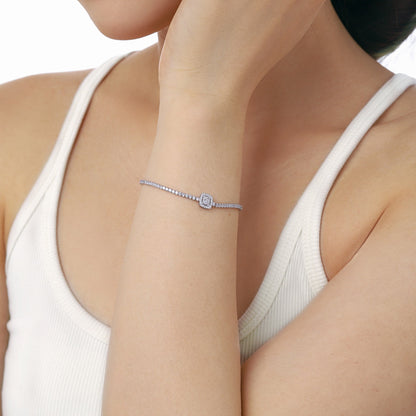 [RAFFINE]Luxurious Dazzling Square Shape Banquet Bracelet