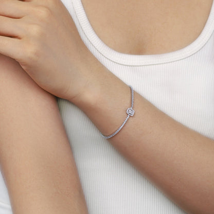[RAFFINE]Luxurious Dazzling Square Shape Banquet Bracelet