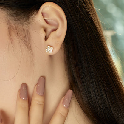 [RAFFINE]Four-Leaf Clover Flower Shaped Earrings