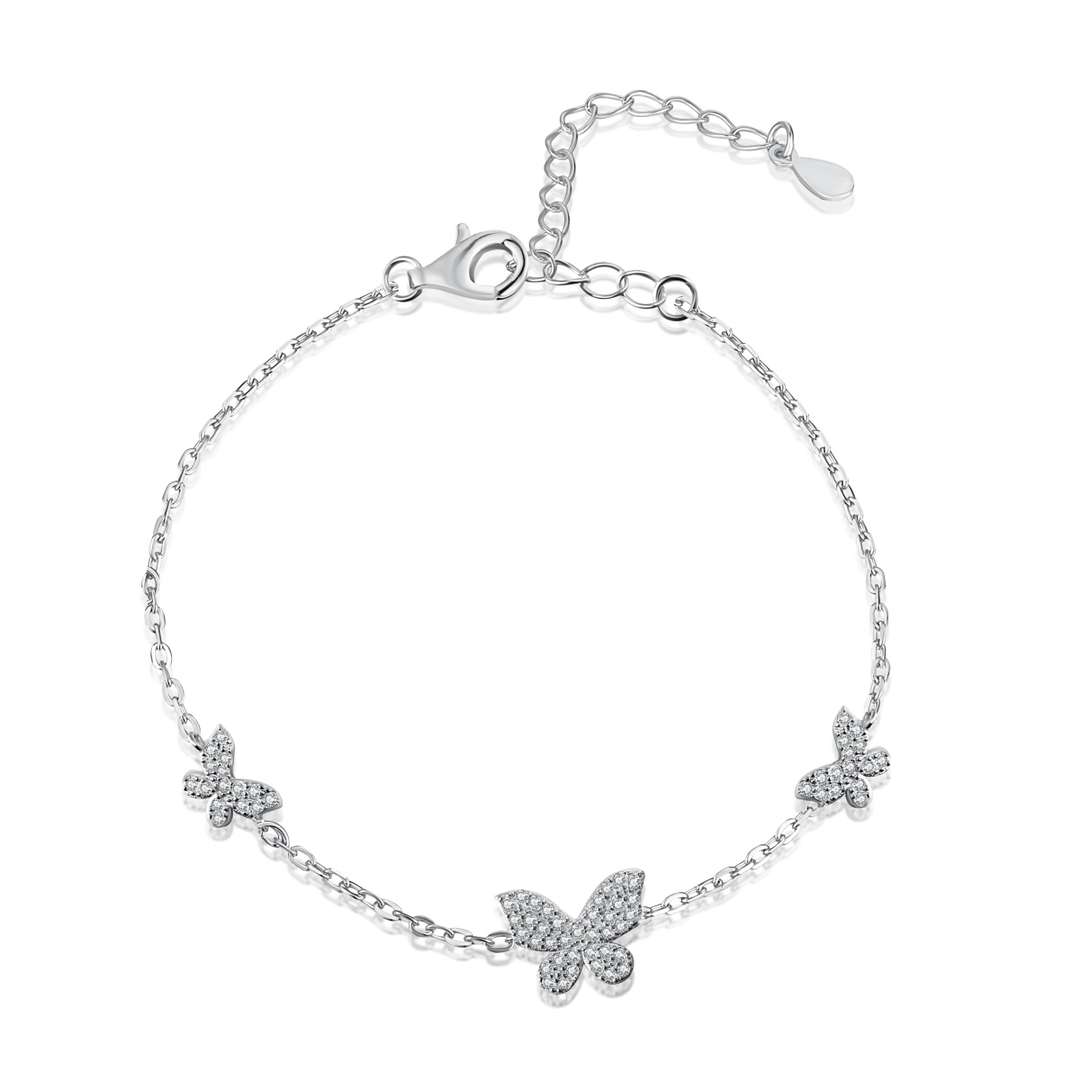 [RAFFINE]Delicate Butterfly Pendant Bracelet
