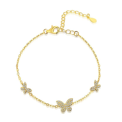 [RAFFINE]Delicate Butterfly Pendant Bracelet