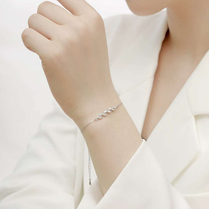 [RAFFINE]Elegant Wheat Leaves Shape Bracelet