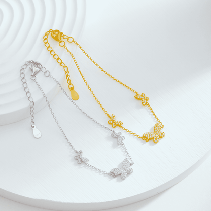 [RAFFINE]Delicate Butterfly Pendant Bracelet