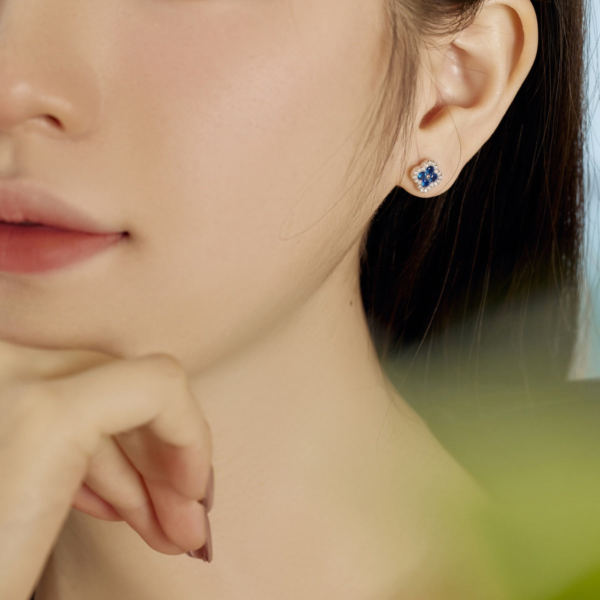 [RAFFINE]Four-Leaf Clover Flower Shaped Earrings