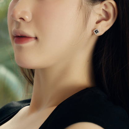 [RAFFINE]Four-Leaf Clover Flower Shaped Earrings