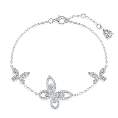 [RAFFINE]Delicate Butterfly Pendant Bracelet