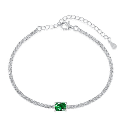 [RAFFINE]1.0 Carat Unique Emerald Cut Banquet Bracelet