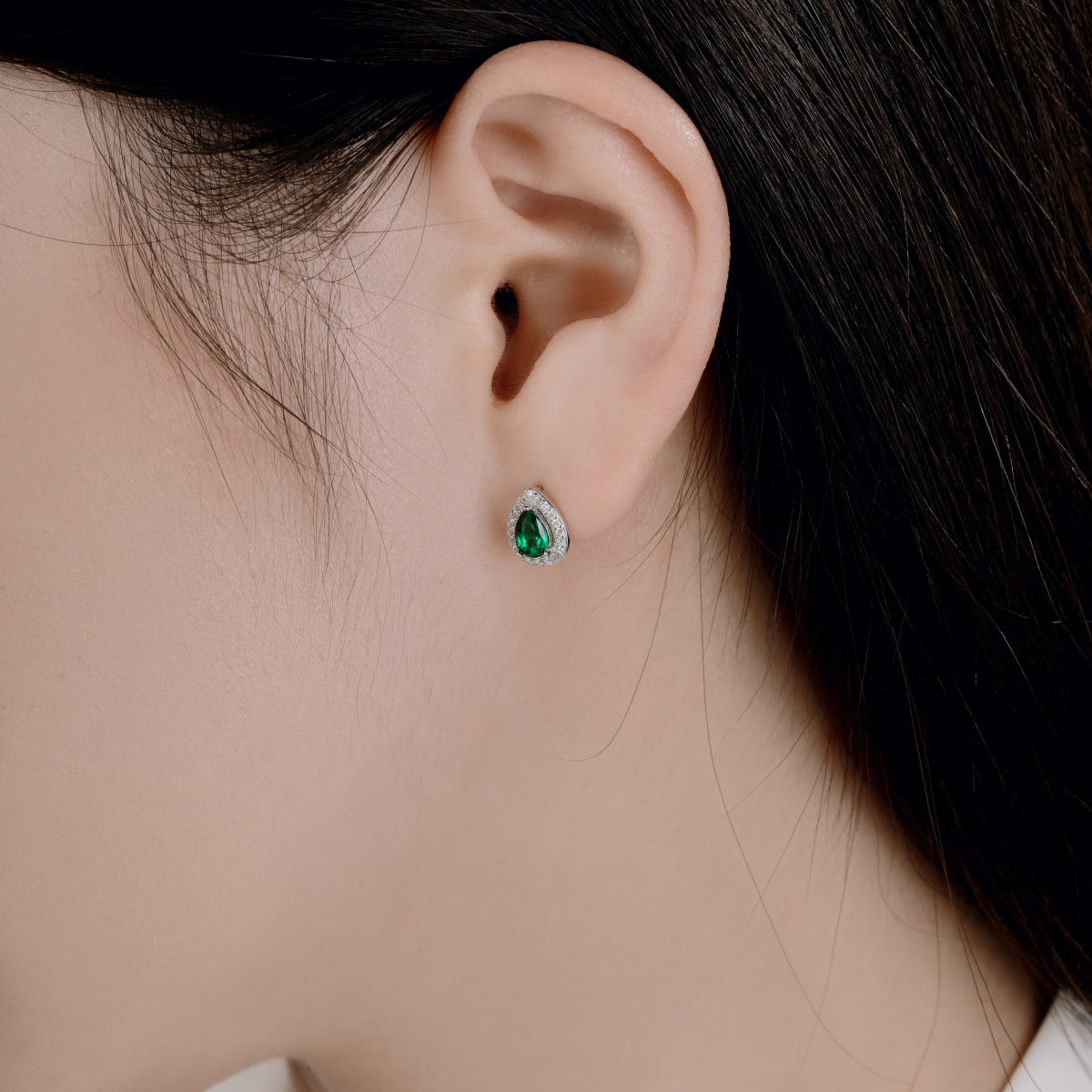 [RAFFINE]Luxurious Water Drop Shape Earrings