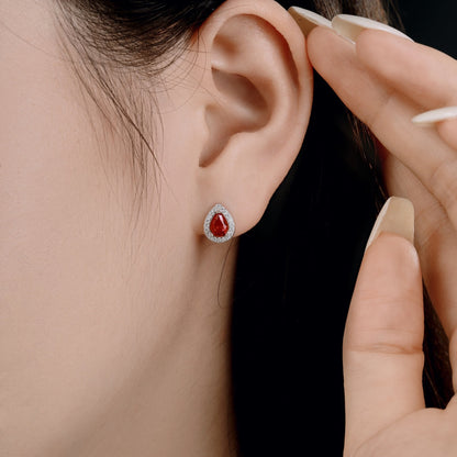 [RAFFINE]Luxurious Water Drop Shape Earrings