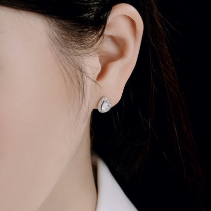 [RAFFINE]Luxurious Water Drop Shape Earrings