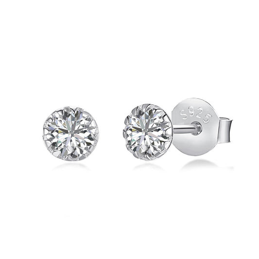 [RAFFINE]Sparkling Colorful Round Shape Earrings