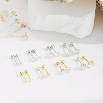 [RAFFINE]Unique U-Shaped Ear Bone Earrings