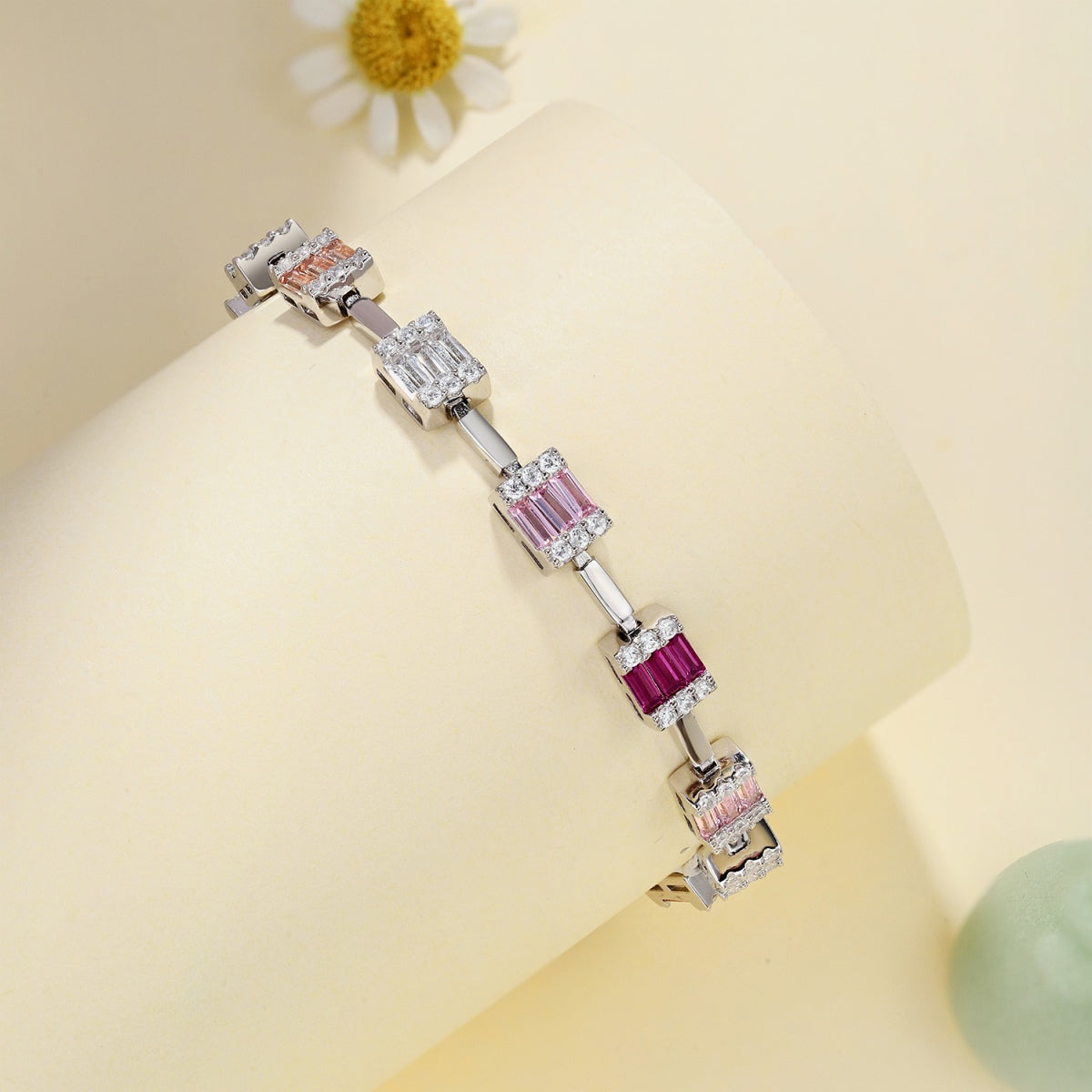 [RAFFINE]Dainty Charming Emerald Cut Daily Bracelet
