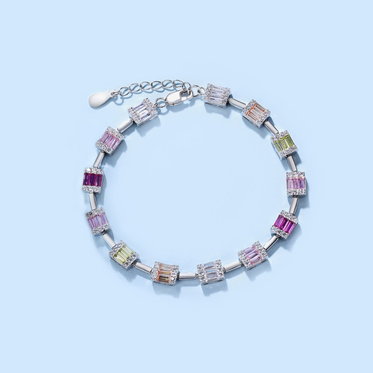 [RAFFINE]Dainty Charming Emerald Cut Daily Bracelet